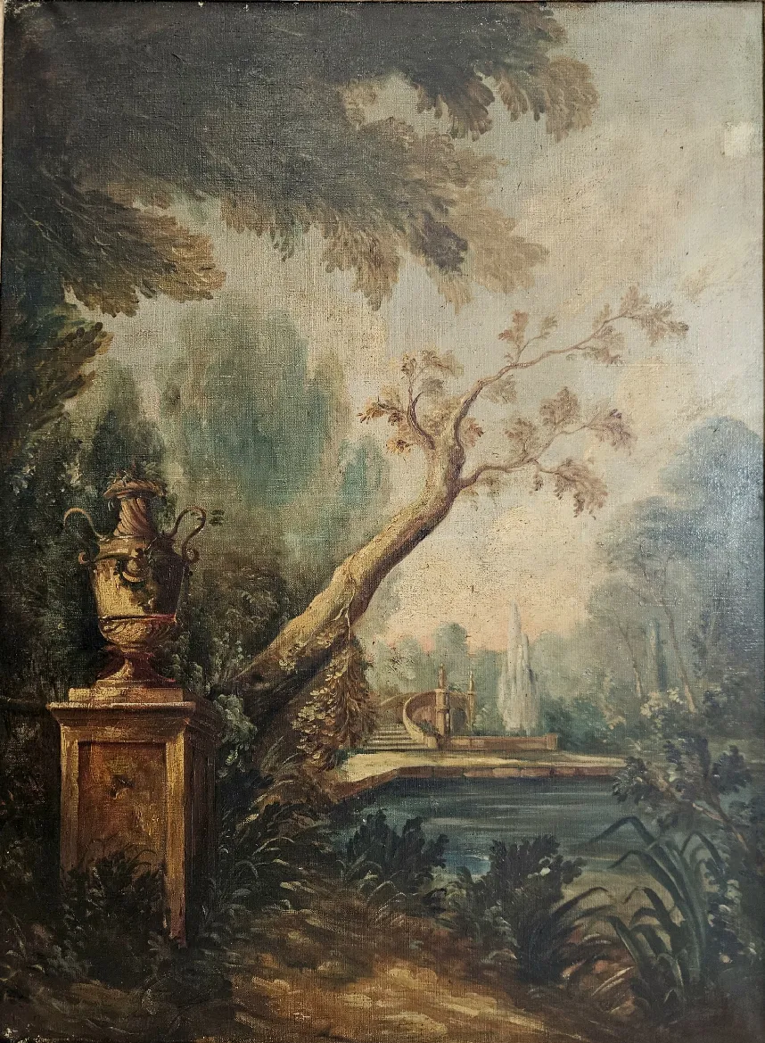Paysage, XIXes, Anonyme, 140 x 90 cm, collection particulière