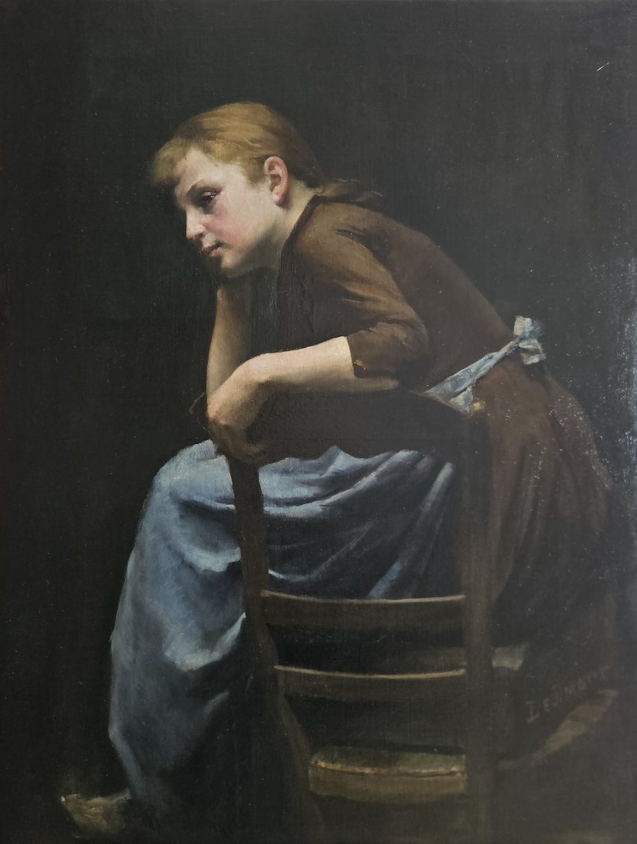 Portrait de femme, Anonyme, XIXes, 120 x 85 cm, Collection particulière